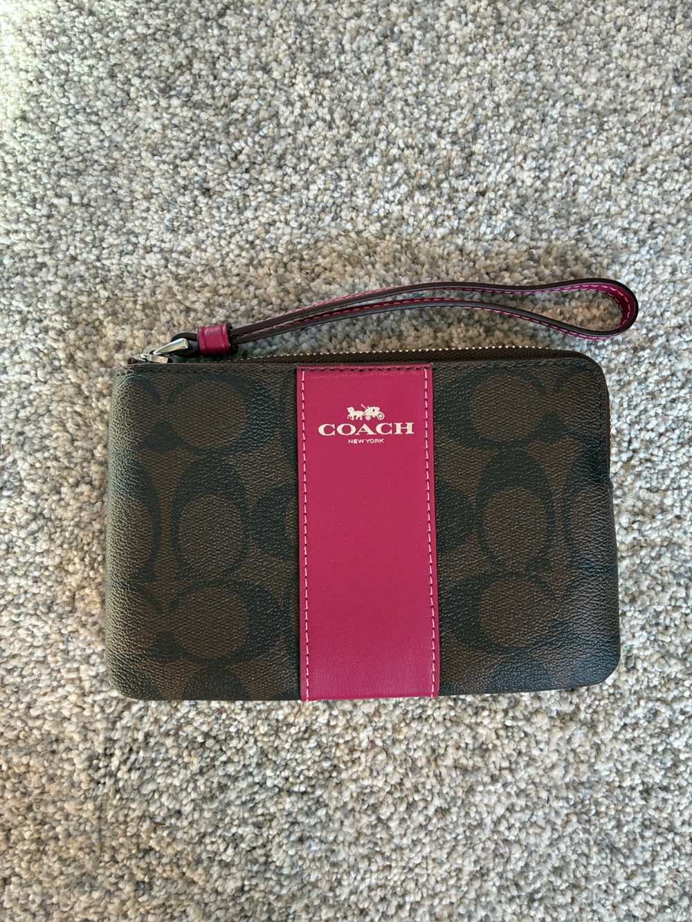 NWT COACH Wristlet - Brown & Pink
